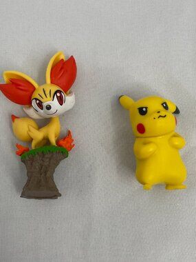 Pokemon Fennekin Figure and Vintage Pikachu Bundle